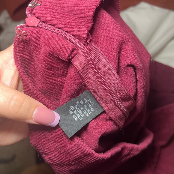 Burgundy Angel Kiss Corduroy Skirt- Size Large - Picture 5 of 6